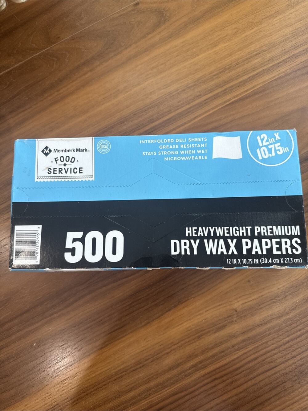 NEW Members Mark Heavyweight Wax Papers 12” x 10.75” 500 Count Food Service